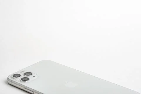 IPhone 11 Pro Max Silver Stock Photos