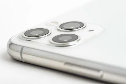 IPhone 11 Pro Max Silver Stock Photos