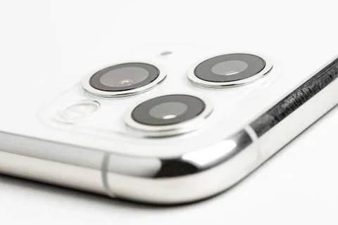 IPhone 11 Pro Max Silver Stock Photos