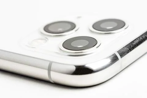 IPhone 11 Pro Max Silver Stock Photos