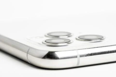 IPhone 11 Pro Max Silver Foto stock