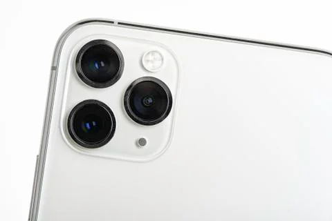 IPhone 11 Pro Max Silver Stock Photos