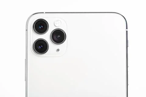 IPhone 11 Pro Max Silver Stock Photos