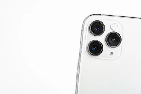 IPhone 11 Pro Max Silver Stock Photos