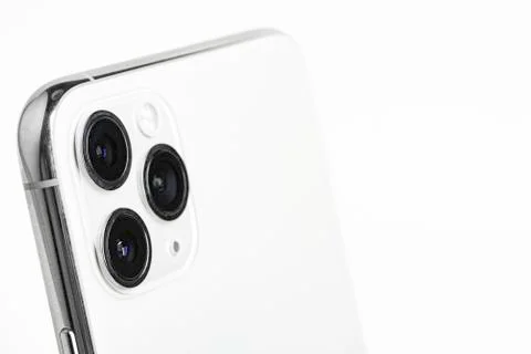 IPhone 11 Pro Max Silver Stock Photos