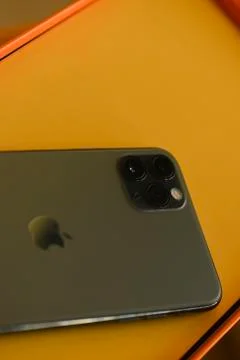 IPhone 11 Pro Max with white template Stock Photos