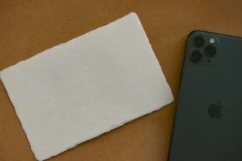Iphone 11 Pro Max with white template Stock Photos