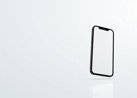 IPhone 12 Pro Max mockup model. Apple is a multinational technology company. Stock Photos