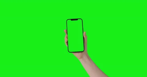 The iPhone 12 Pro Max model in vertical orientation. Green screen isolated Video stock 146043646