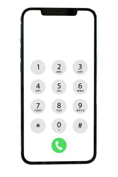 Iphone 12 Pro max new model mock up with keyboard screen. Illustration for Stock Illustration