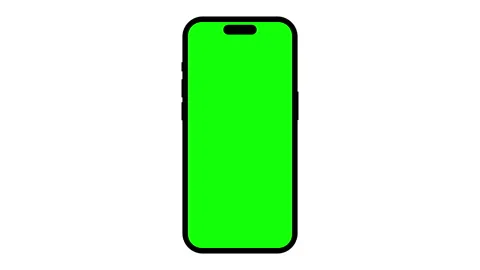 IPhone 14 Mockup green screen Mock up chroma key phone on white Motion zoom Loop Vidéo 233338810