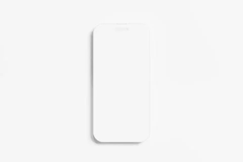 Iphone 14 Pro Max Clay 3D Rendering White Blank Mockup Stock Illustration