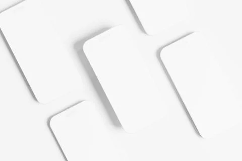 Iphone 14 Pro Max Clay 3D Rendering White Blank Mockup Stock Illustration
