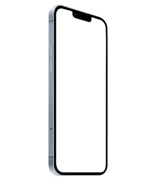 Iphone 14 vector smartphone mockup. 3D illustration of a modern apple cellphone Illustrazione stock