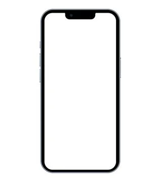 Iphone 14 vector smartphone mockup front view. 3D illustration of a modern apple Stock Illustration