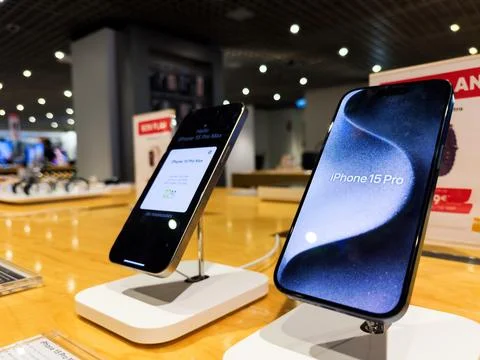 IPhone 15 Pro and Ma Mersion Stock Photos