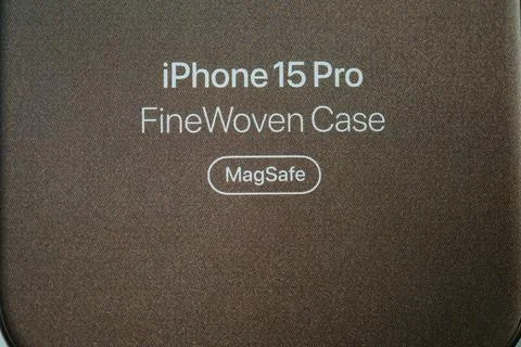 IPhone 15 Pro Macro MagSafe Case Shot 写真素材