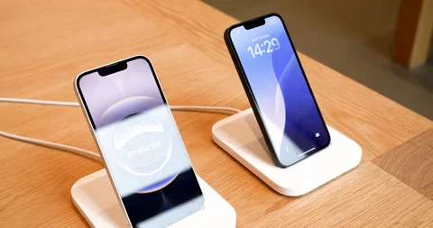 IPhone 16 and 16 Pro rotation in Apple Store Stock Footage 312178043
