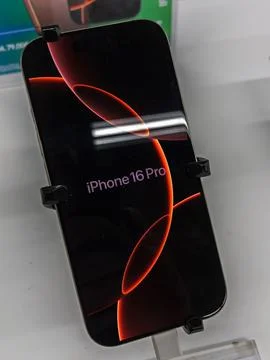 IPhone 16 Pro Display Showcasing Innovative Features Stock Photos