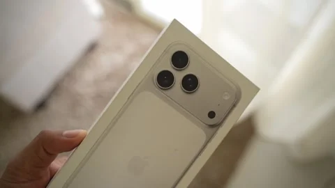 IPhone 17 Pro Max in silver colour Hands on video in Bangalore, India, on Stock-Footage 328829454