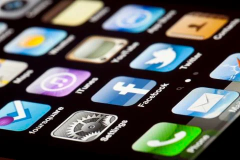 Iphone 4 apps Stock Photos