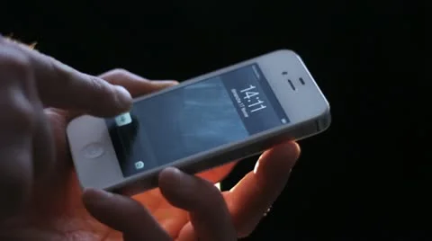 Iphone 4 close up in studio Stock Footage 21438020