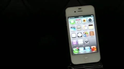 Iphone 4 white Stock Footage 12148058