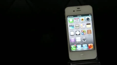 Iphone 4 white Stock Footage 12148179