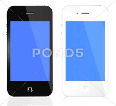 IPhone 4s blue screen Stock Illustration