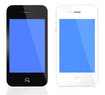 IPhone 4s blue screen Stock Illustration