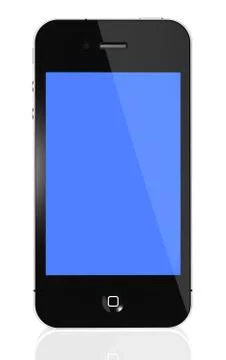 IPhone 4s with blue screen Stock Illustration