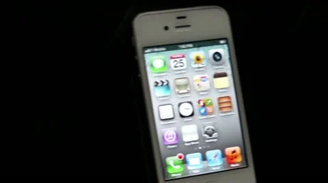 Iphone 4s white Stock Footage 12148068