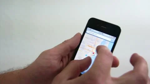 IPhone 5 in use Stock Footage 12140117