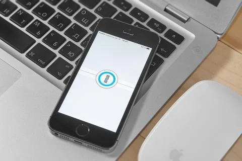 IPhone 5s with 1 Password app Stock Photos