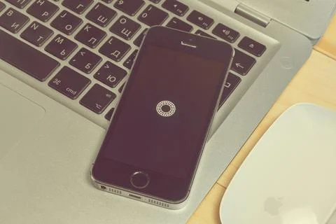 IPhone 5s with VSCO app 写真素材