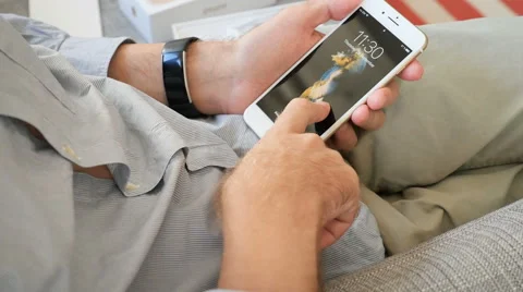 IPhone 7 plus dual camera unboxing Lighting audio connector and ear pods. Stock-Footage 68447540