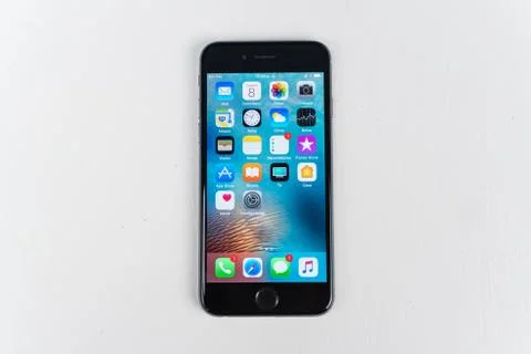 IPhone 7 Plus Matt black close up Stock Photos