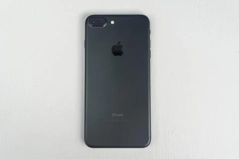 IPhone 7 Plus Matt black close up Stock Photos