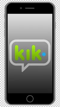 IPhone 8 with KIK application Stock Illustration
