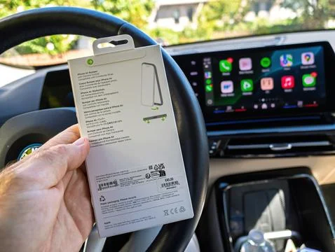 IPhone Air Bumper Case Specifications in Car Interior Stock Photos