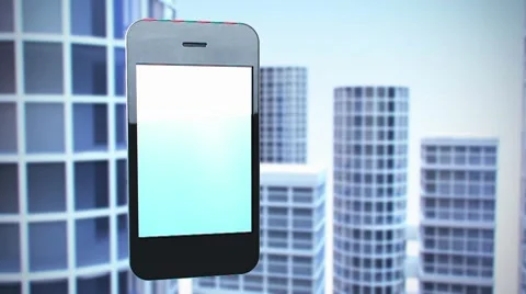 Iphone on animated background Stock Footage 9128565