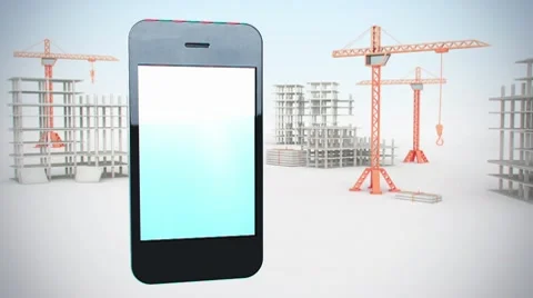 Iphone on animated background Stock Footage 9131381