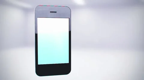 Iphone on animated background Stock Footage 9132188