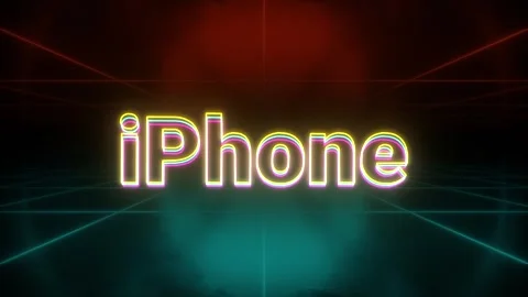 IPhone animation retro background Stock Footage 268337643