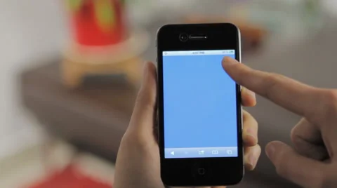 Iphone Blue Screen Shot Stock Footage 46259599