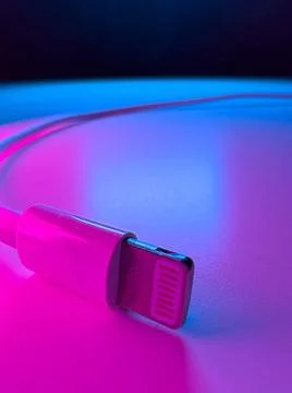 IPhone Charging and Data Cable - Lightning plug - FRANKFURT, GERMANY - JAN... Stock Photos