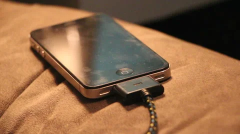 IPhone Charging (Charging Cell Phone) Stock Footage 50938957