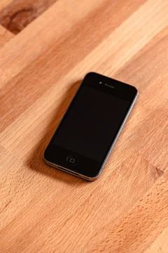 IPhone on a desk Stock Photos
