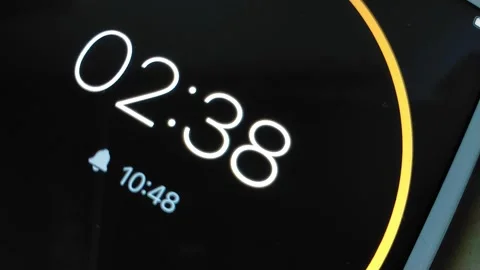 Iphone digital timer time lapse. 5 minute count down in phone timer. Stock Footage 248683733