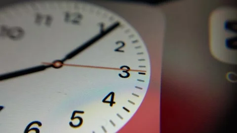 Iphone digital watch running. time run on iphone digital watch. Video stock 242987413